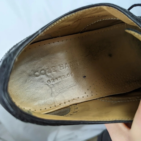 Cole Haan Grand Os 10.5M Modern Classics Wingtip Oxford Lace Dress Shoes Leather main image 9